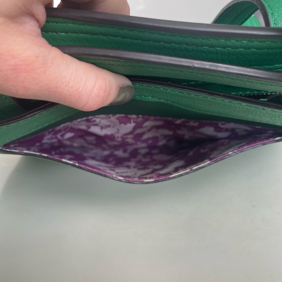 Green Leather Nica Purse - Like New. - Picture 3 of 14
